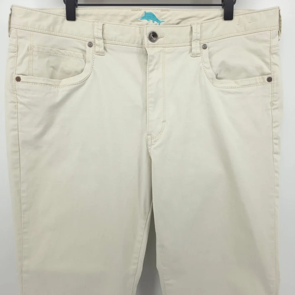 Tommy Bahama Mens Pants Boracay 38x32 Cream Coastal‎ Casual